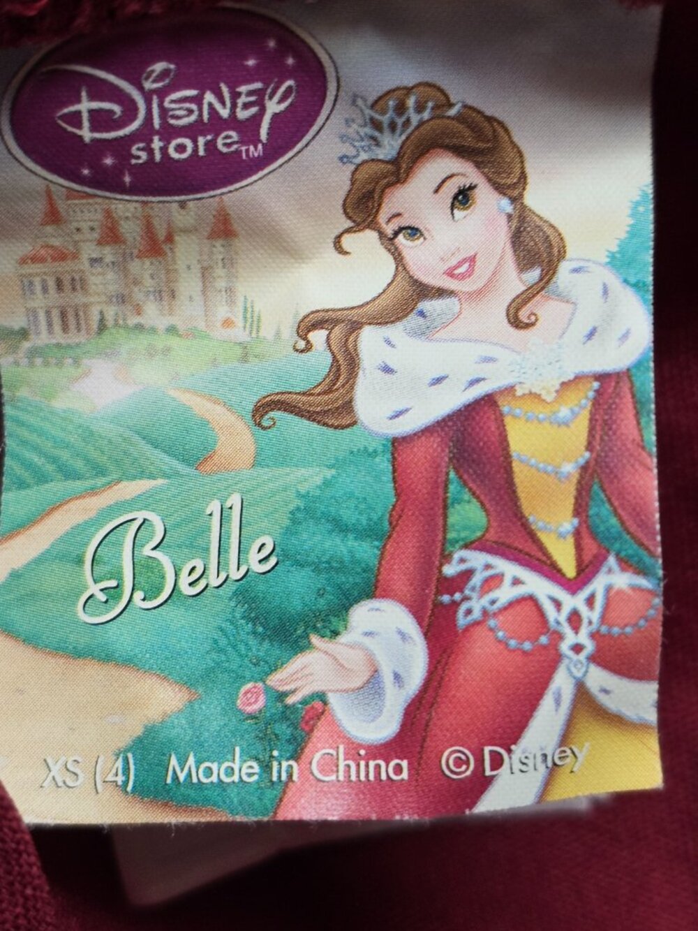Disney Store Belle Holiday Princess Costume Dress Red Gold Beauty & the Beast XS - Picture 5 of 16